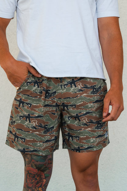 Men's Performance Training Shorts | 5.5"- Snipes & Stripes by Tango Charlie Apparel