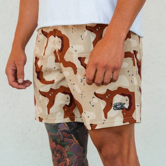Men's Performance Training Shorts | 5.5"- Choco Chip by Tango Charlie Apparel