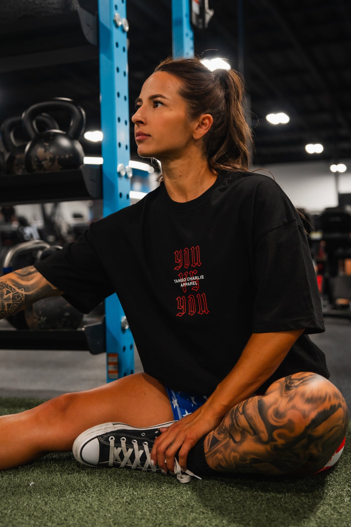 You vs You - Premium Oversized Tee by Tango Charlie Apparel