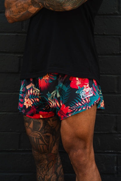 Men's Silkie Shorts | 2.5"- Tropical Assassin by Tango Charlie Apparel