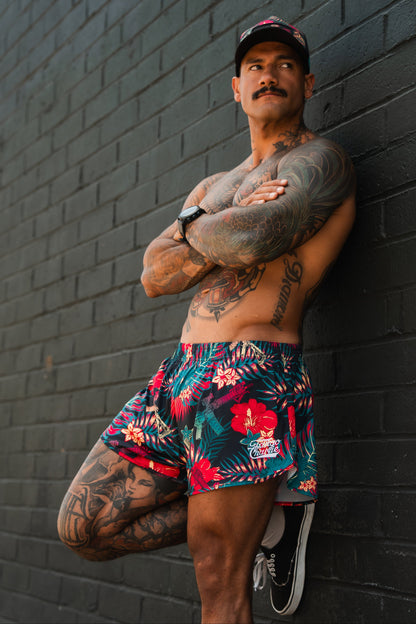 Men's Silkie Shorts | 2.5"- Tropical Assassin by Tango Charlie Apparel