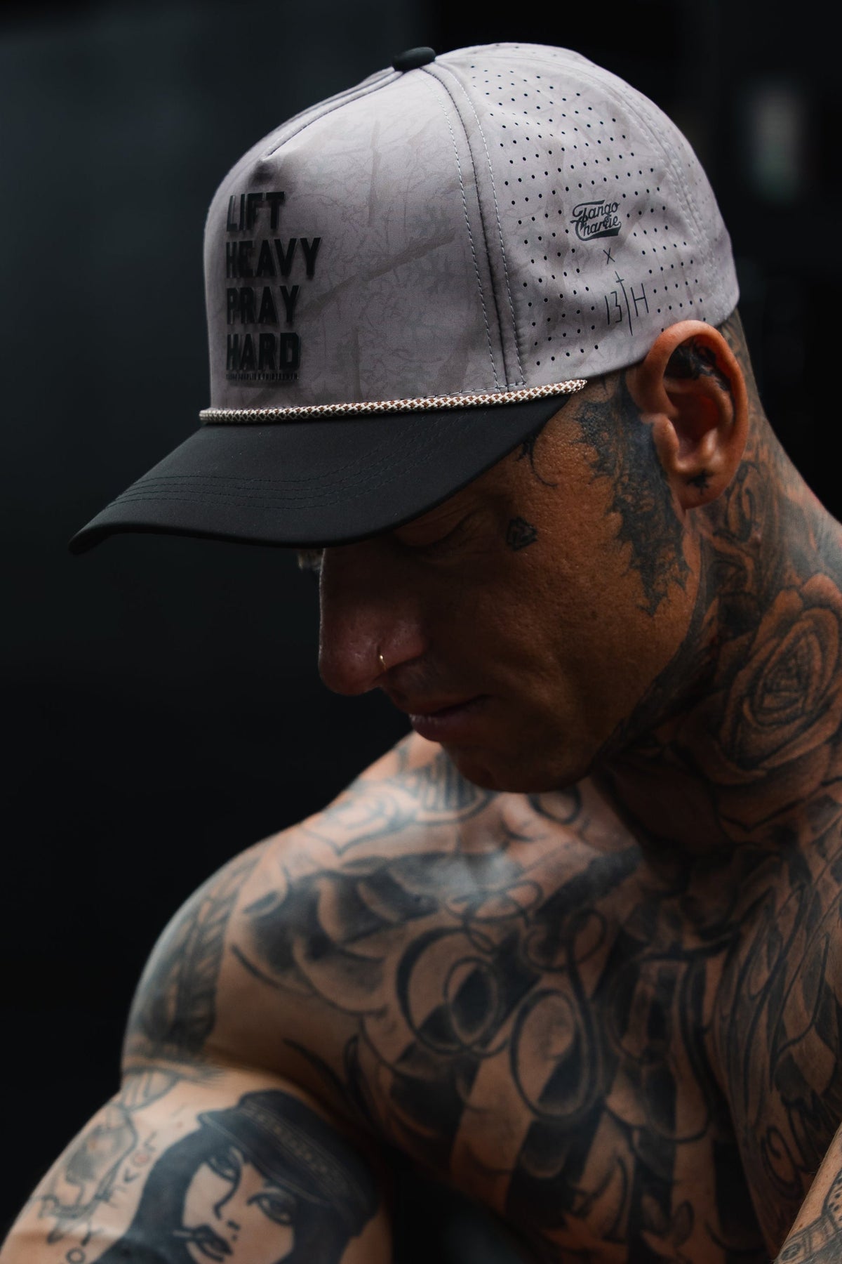 Lift Heavy. Pray Hard. Deadwood Camo Hydro - Snapback Hat by Tango Charlie Apparel