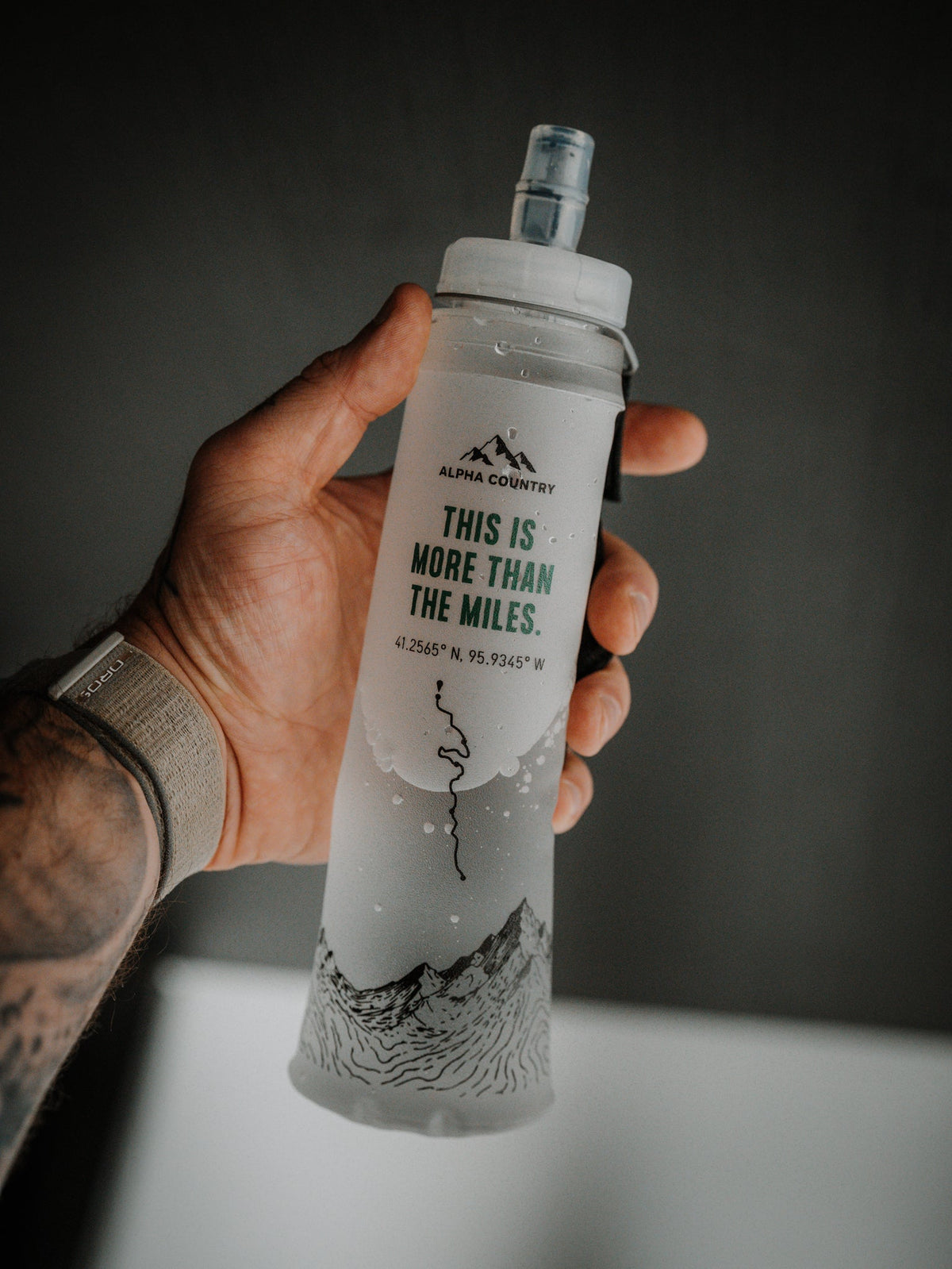 PEAK 500ml Soft Flask with Wrist Strap by Alpha Country Training + Nutrition