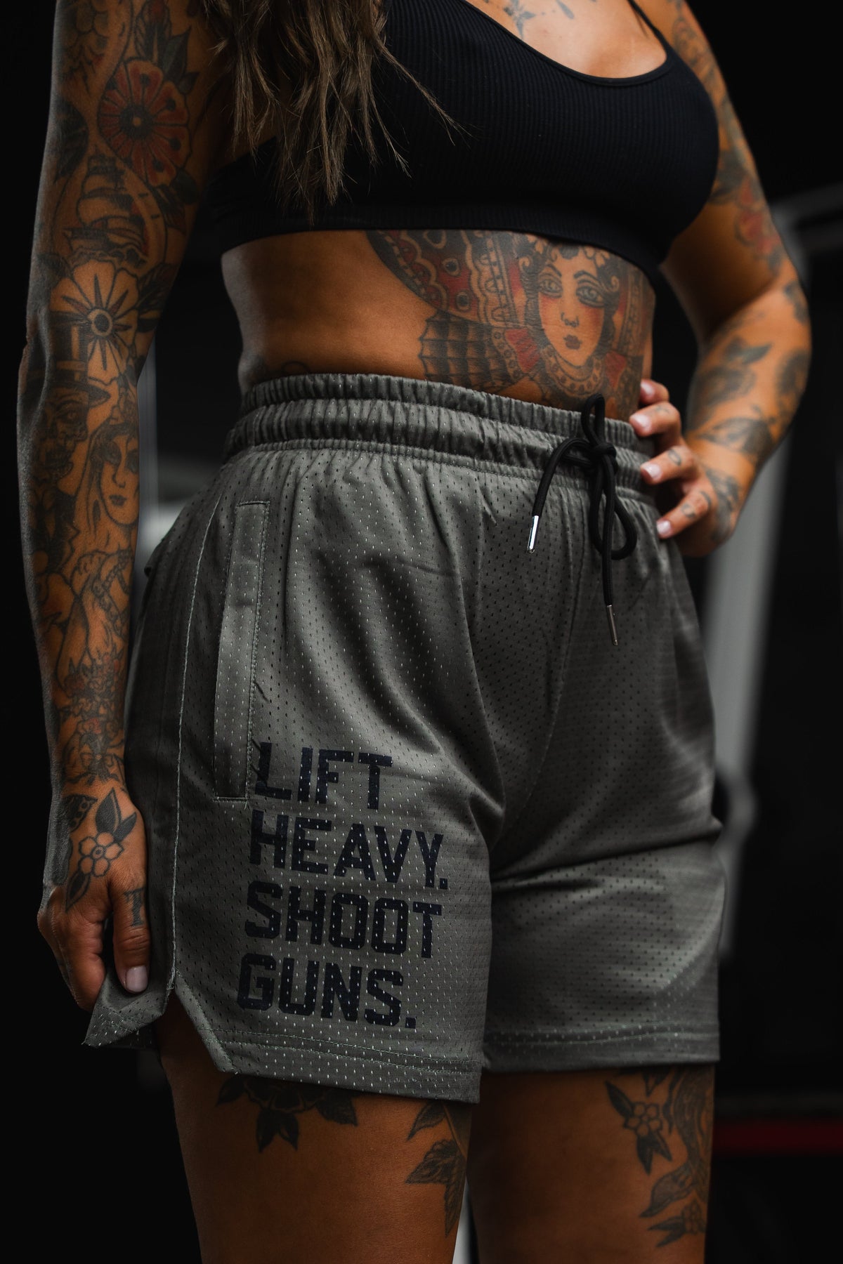 Men's Mesh Lifestyle Shorts | 5.5"- LHSG OD Green by Tango Charlie Apparel