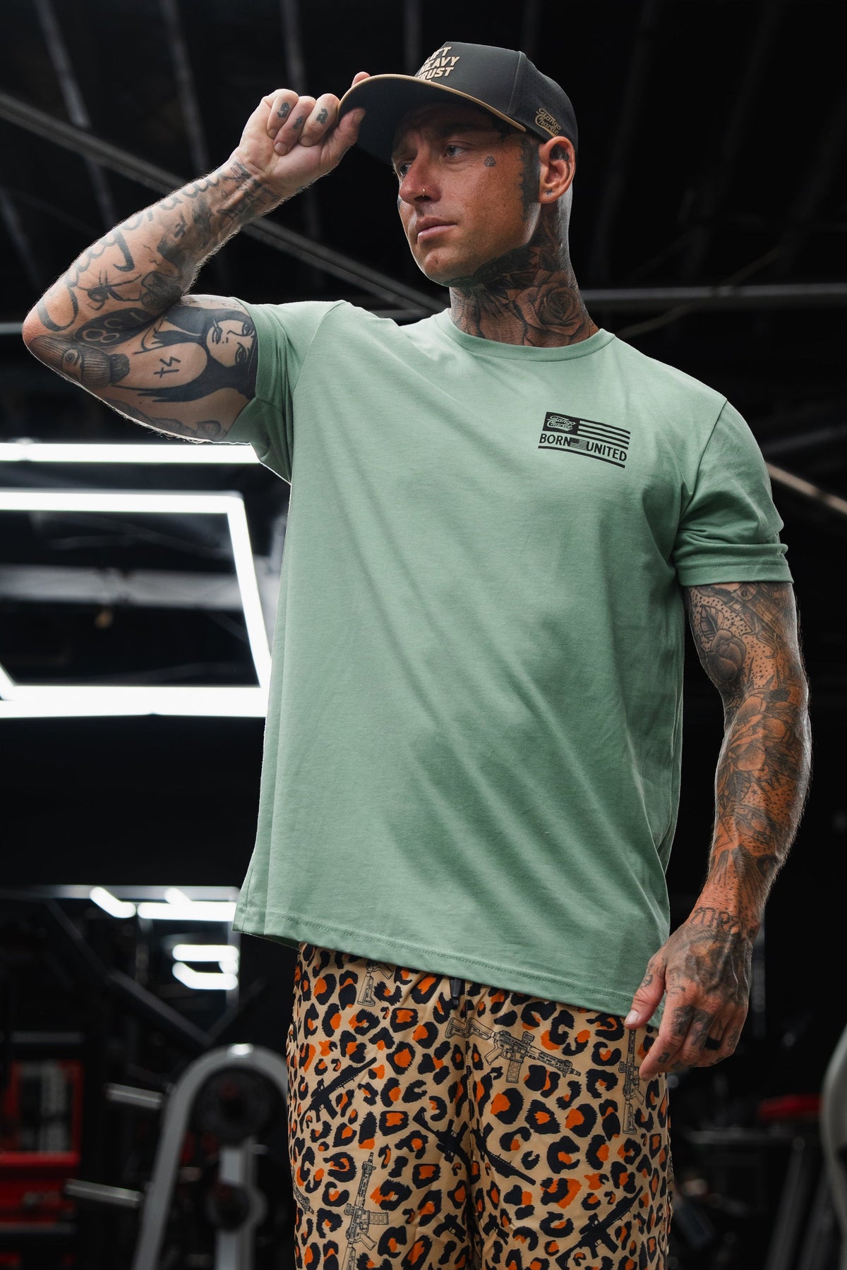 Loaded Leopard LHSG - Seafoam Green Tee by Tango Charlie Apparel