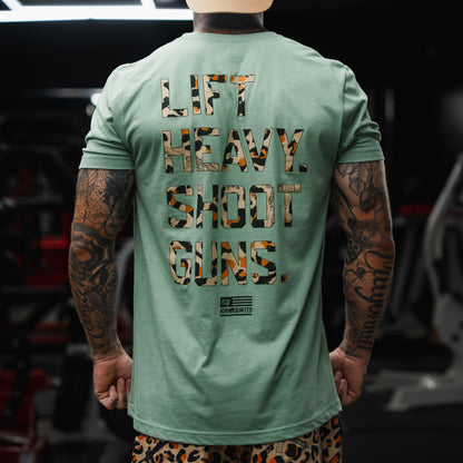 Loaded Leopard LHSG - Seafoam Green Tee by Tango Charlie Apparel