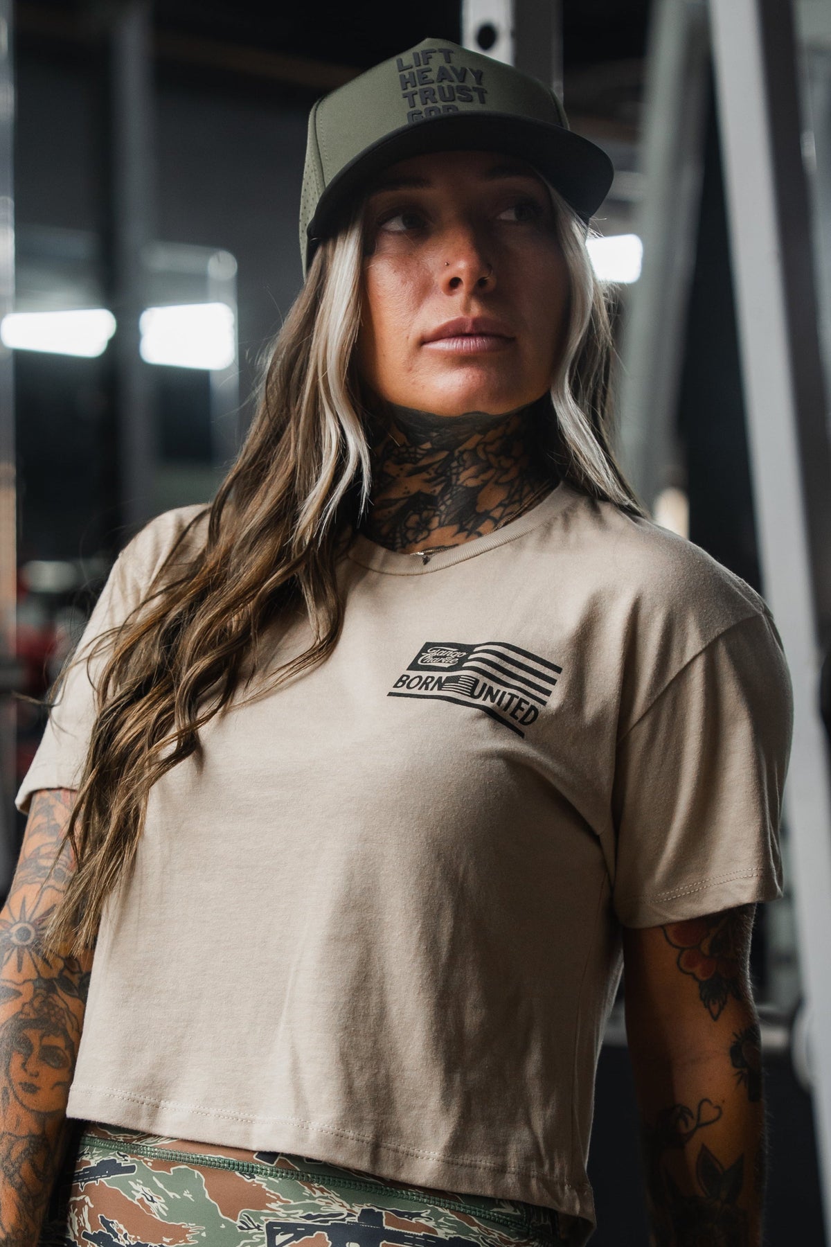 Lift Heavy. Trust God. Hydro - OD Green Snapback Hat by Tango Charlie Apparel