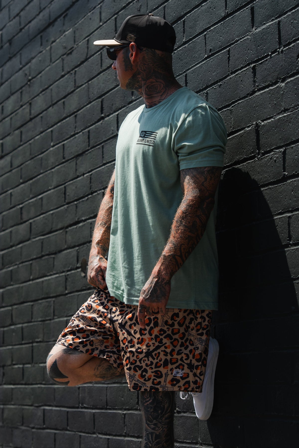 Loaded Leopard LHSG - Seafoam Green Tee by Tango Charlie Apparel