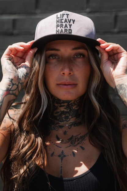 Lift Heavy. Pray Hard. Deadwood Camo Hydro - Snapback Hat by Tango Charlie Apparel