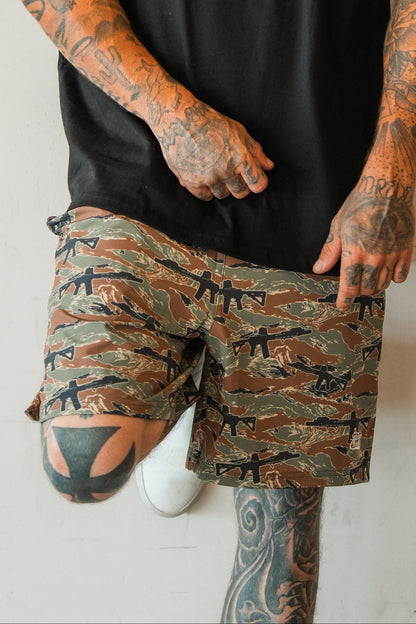 Men's Performance Training Shorts | 5.5"- Snipes & Stripes by Tango Charlie Apparel