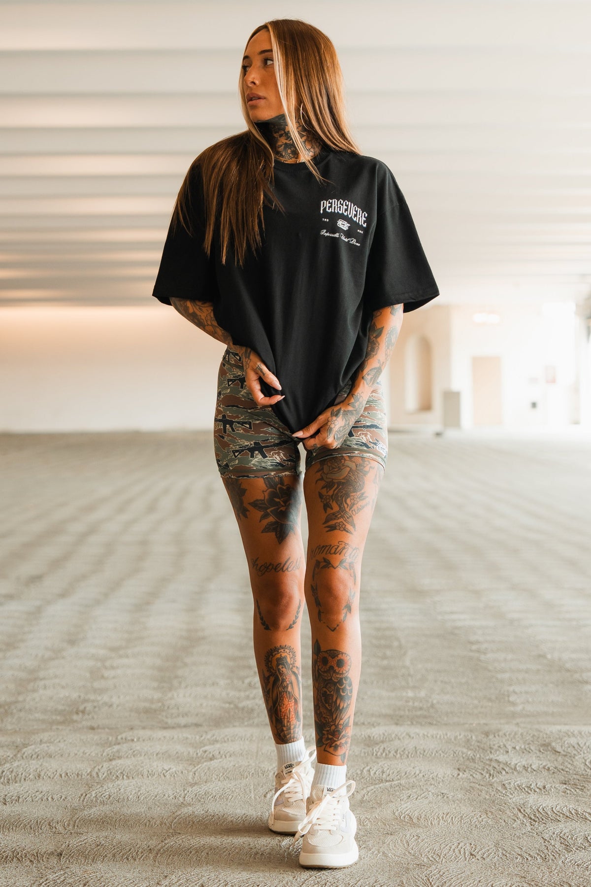 Persevere - Premium Oversized Tee by Tango Charlie Apparel