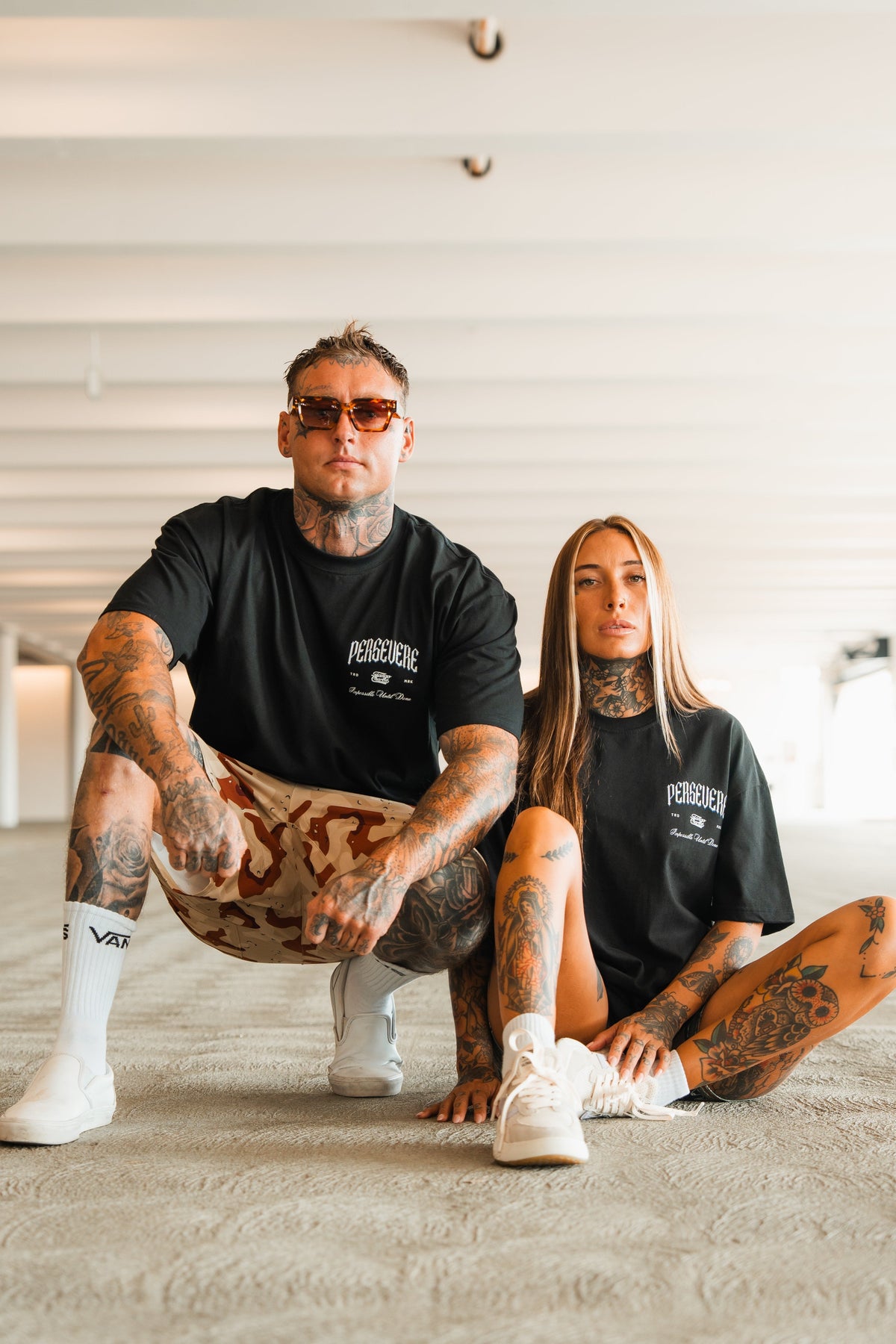 Persevere - Premium Oversized Tee by Tango Charlie Apparel
