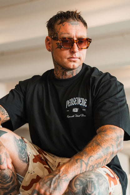 Persevere - Premium Oversized Tee by Tango Charlie Apparel