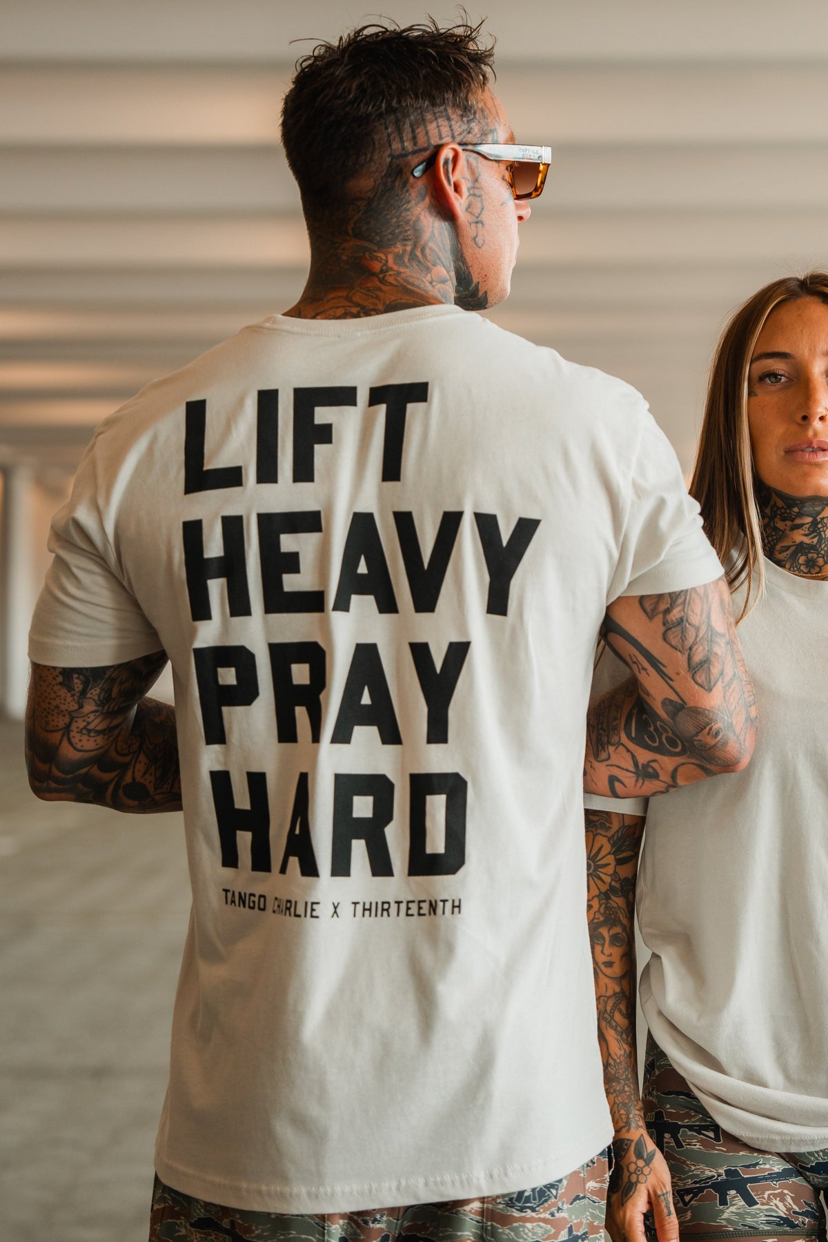 Lift Heavy. Pray Hard. - Tee by Tango Charlie Apparel