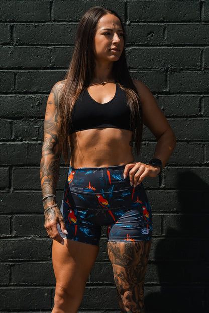 Women's High-Waisted Seamless Front Compression Training Shorts | Polly's Packing by Tango Charlie Apparel