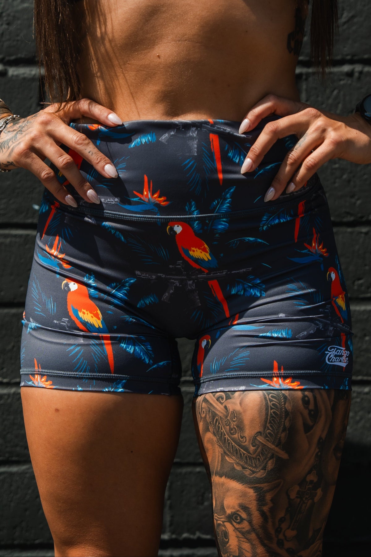 Women's High-Waisted Seamless Front Compression Training Shorts | Polly's Packing by Tango Charlie Apparel