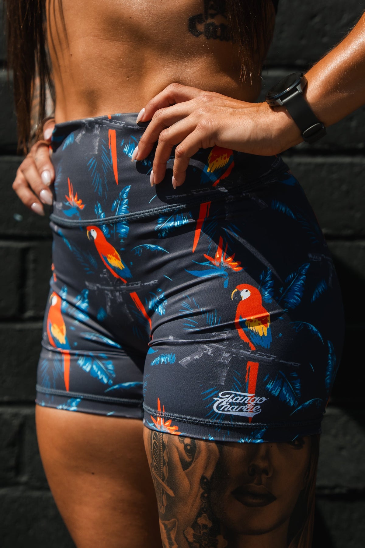 Women's High-Waisted Seamless Front Compression Training Shorts | Polly's Packing by Tango Charlie Apparel