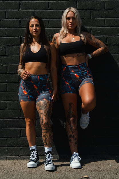 Women's High-Waisted Seamless Front Compression Training Shorts | Polly's Packing by Tango Charlie Apparel