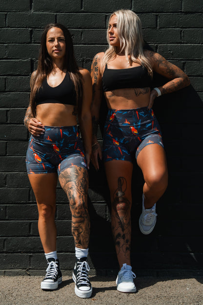 Women's High-Waisted Seamless Front Compression Training Shorts | Polly's Packing by Tango Charlie Apparel