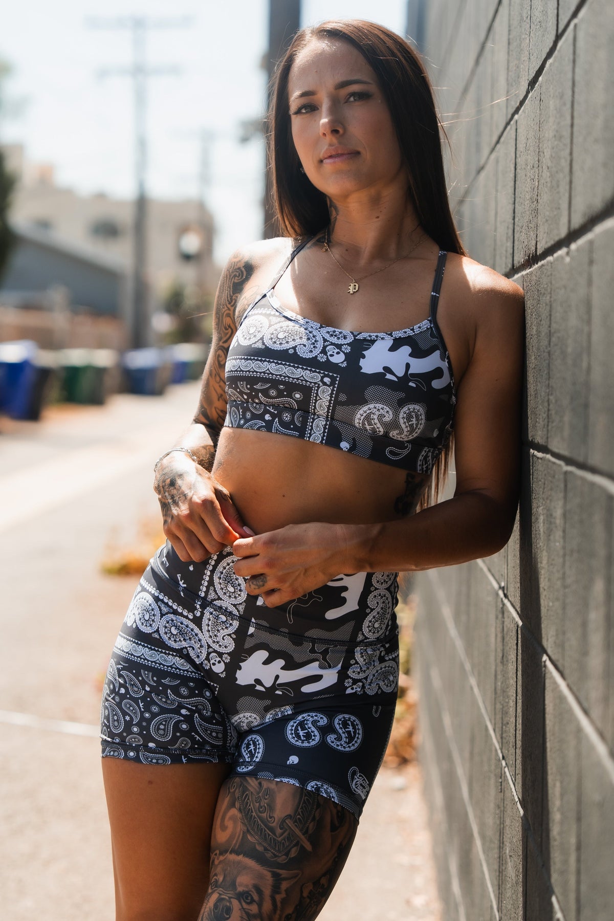 Y-Back Sports Bra | Pew Pew Paisley by Tango Charlie Apparel