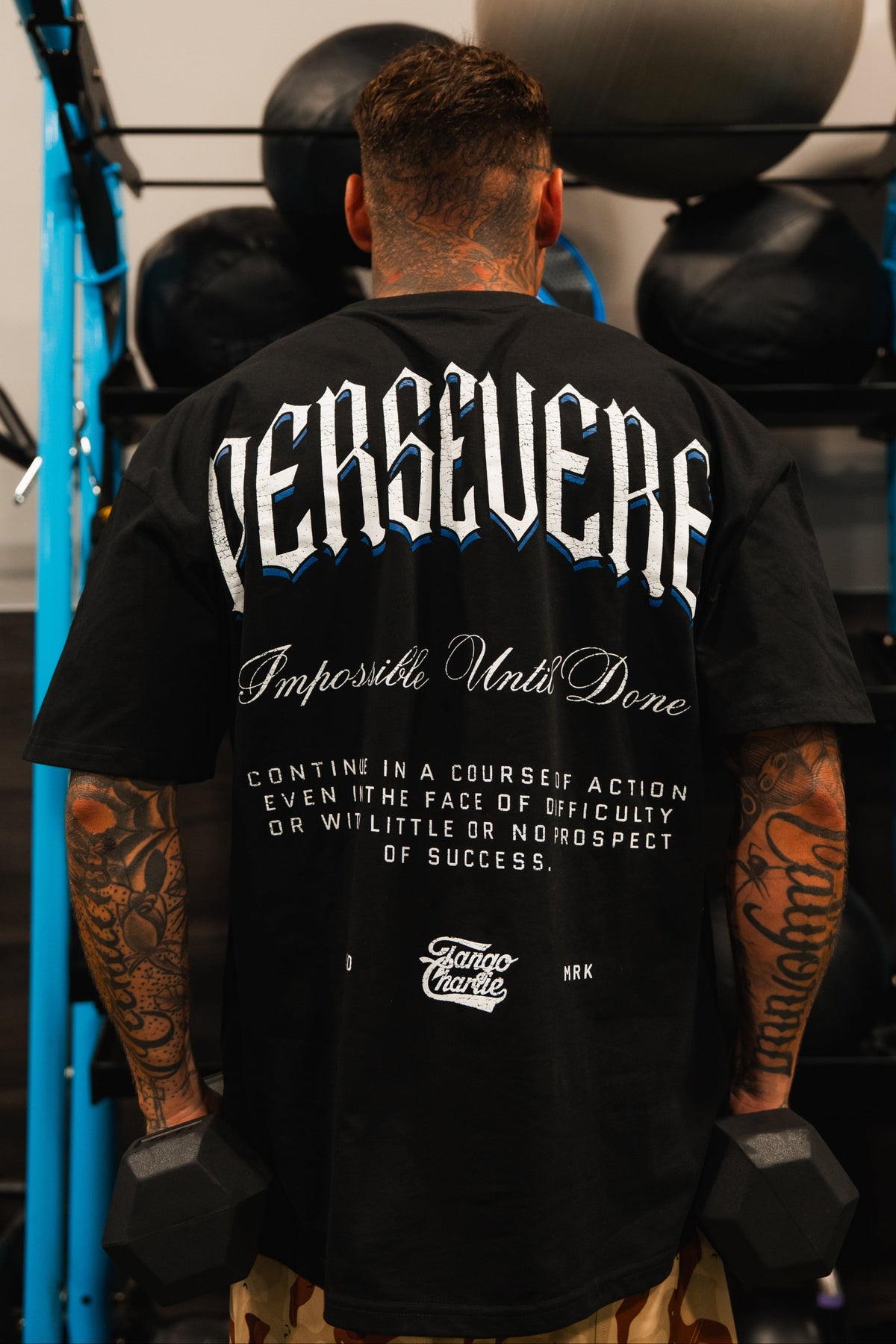 Persevere - Premium Oversized Tee by Tango Charlie Apparel