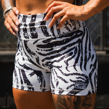 Women's High-Waisted Seamless Front Compression Training Shorts | Zebra Ops by Tango Charlie Apparel