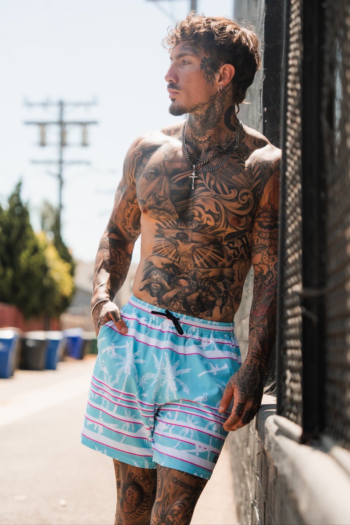 Men's Performance Training Shorts | 5.5"- Miami Vice Mayhem by Tango Charlie Apparel