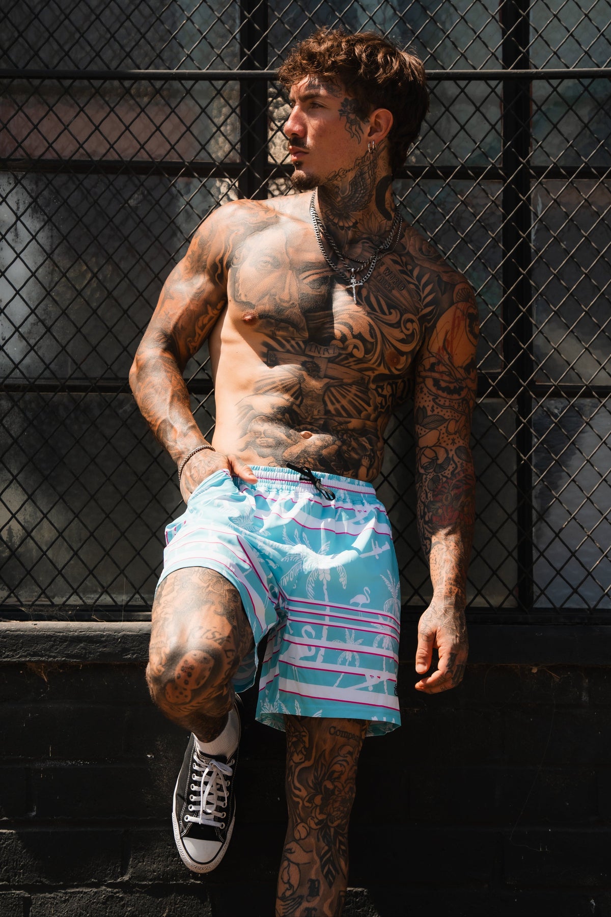 Men's Performance Training Shorts | 5.5"- Miami Vice Mayhem by Tango Charlie Apparel