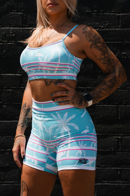 Straight Strap Sports Bra | Miami Vice Mayhem by Tango Charlie Apparel