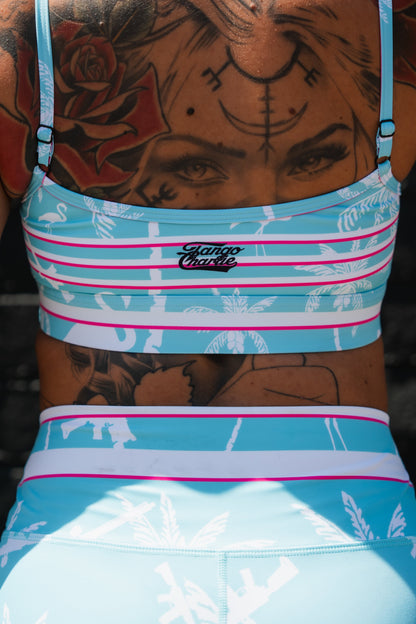 Straight Strap Sports Bra | Miami Vice Mayhem by Tango Charlie Apparel