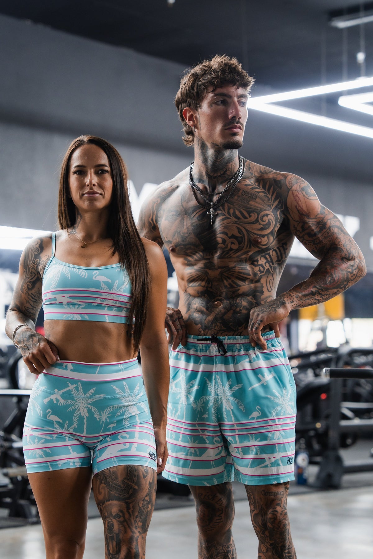 Men's Performance Training Shorts | 5.5"- Miami Vice Mayhem by Tango Charlie Apparel
