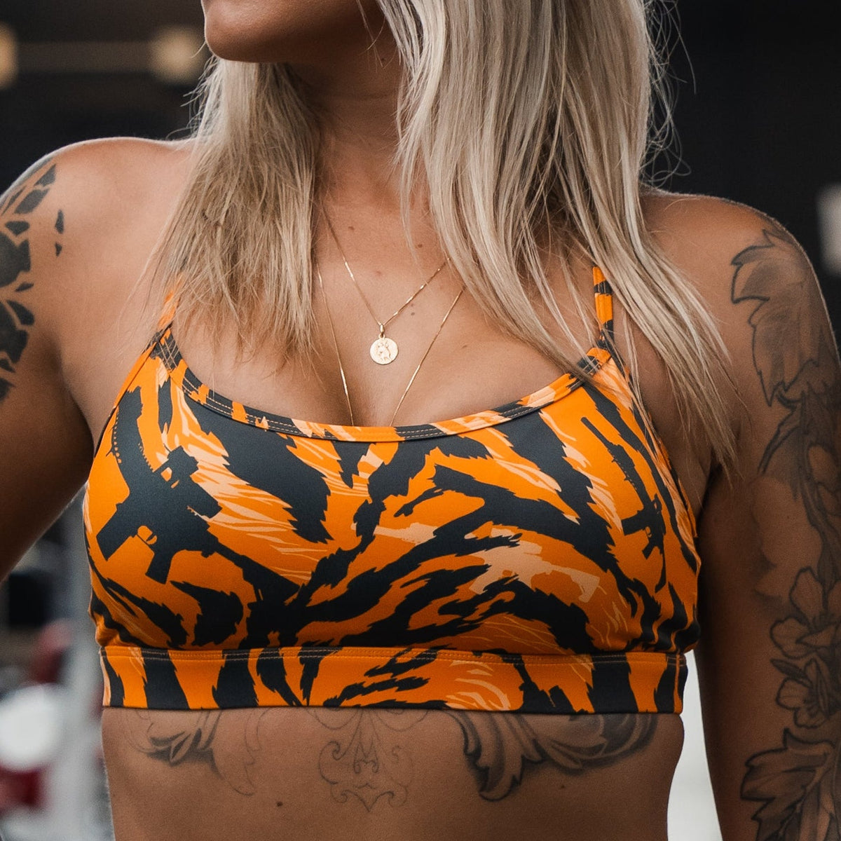 Y-Back Sports Bra | Tiger Snipe by Tango Charlie Apparel