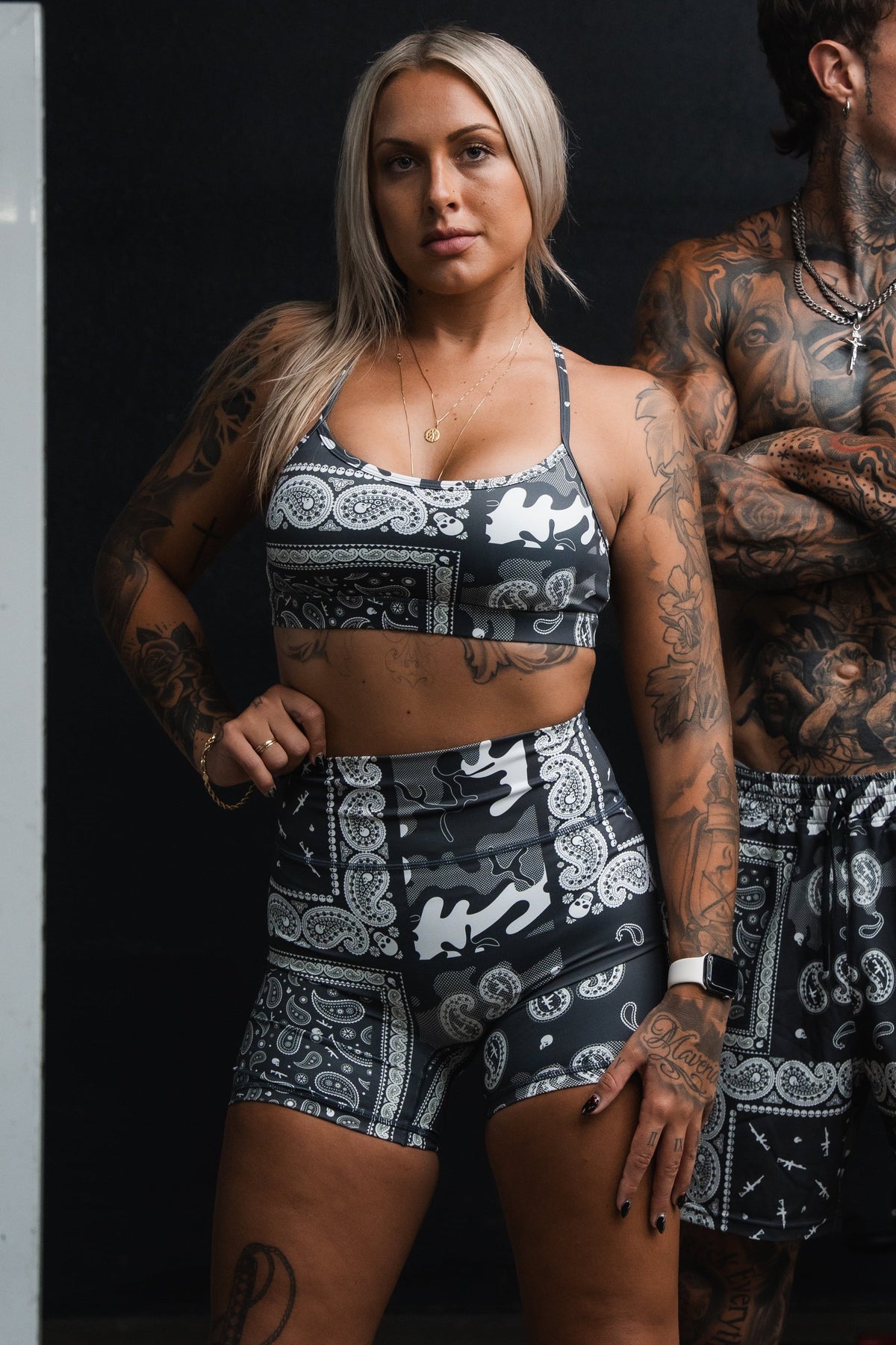 Y-Back Sports Bra | Pew Pew Paisley by Tango Charlie Apparel
