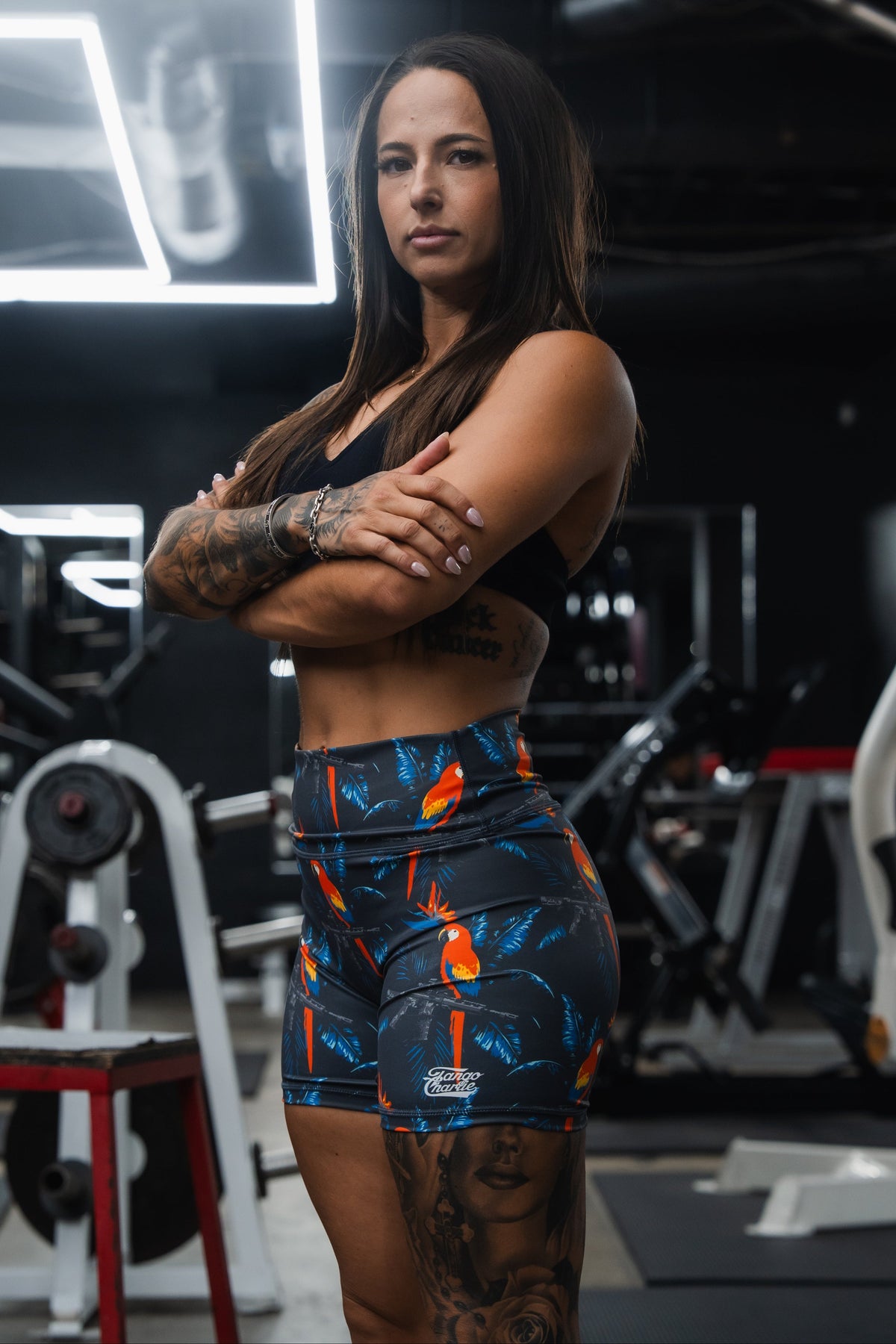 Women's High-Waisted Seamless Front Compression Training Shorts | Polly's Packing by Tango Charlie Apparel