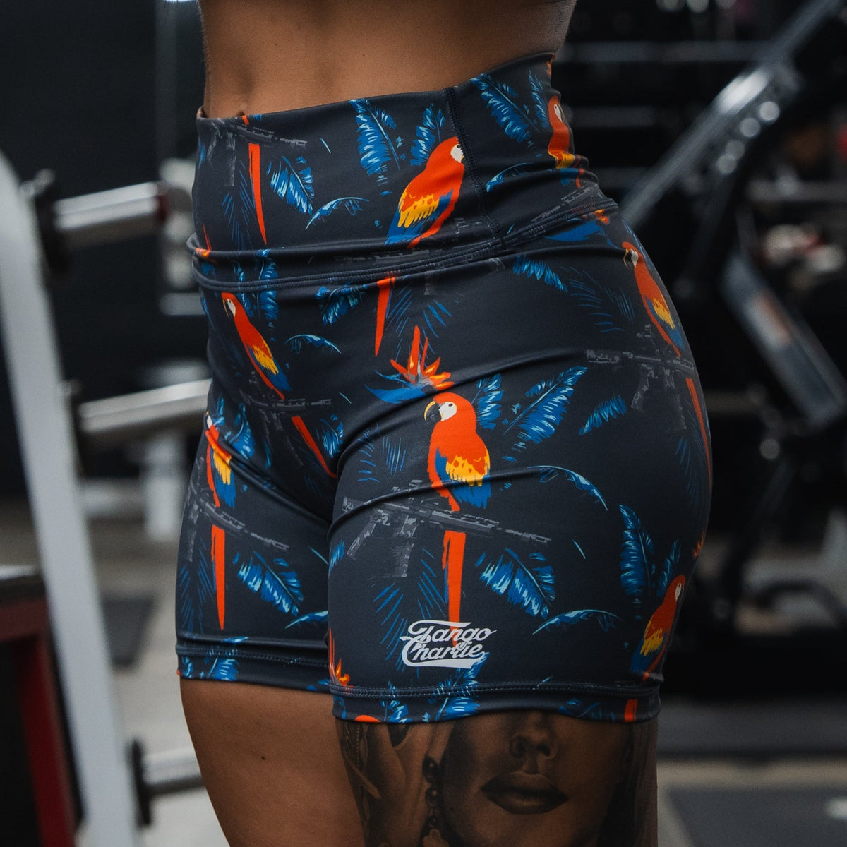 Women's High-Waisted Seamless Front Compression Training Shorts | Polly's Packing by Tango Charlie Apparel