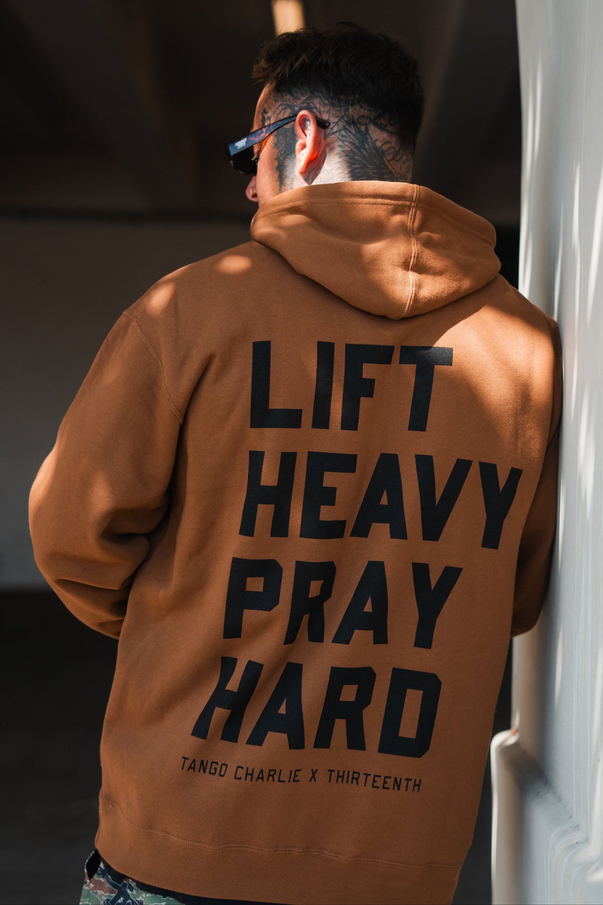 Lift Heavy. Pray Hard. - Hoodie by Tango Charlie Apparel