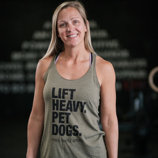 Lift Heavy. Pet Dogs. - Women's Tank by Tango Charlie Apparel