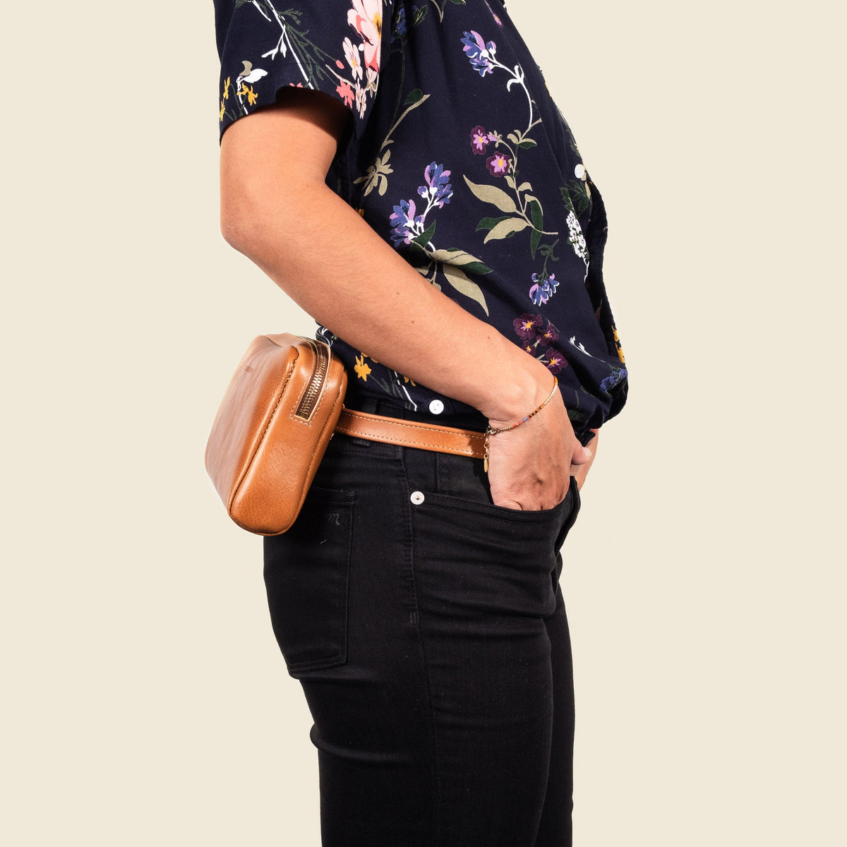 Leather Fanny Pack - Natural by CASUPO