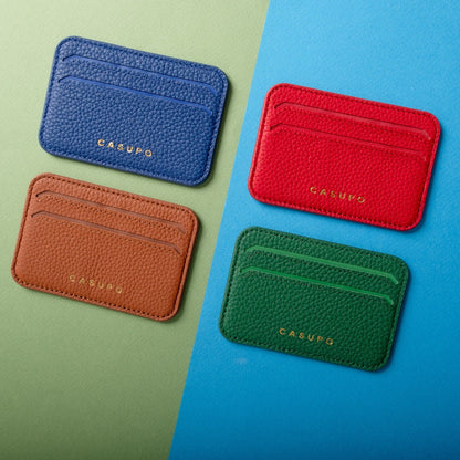 Mag Safe Leather Wallet with RFID - Cobalt by CASUPO