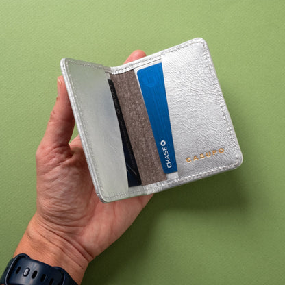 Compact Bifold with RFID Protection - Silver by CASUPO