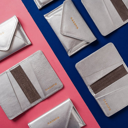 Compact Bifold with RFID Protection - Silver by CASUPO
