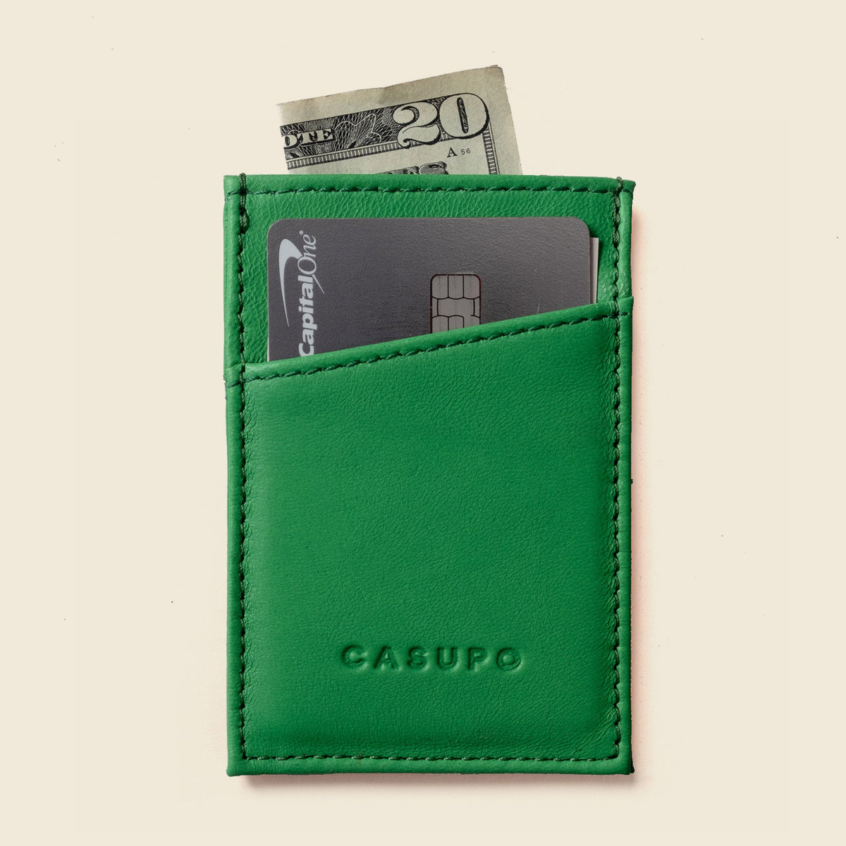 Minimalist Wallet With RFID Protection - Green by CASUPO