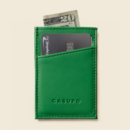 Minimalist Wallet With RFID Protection - Green by CASUPO