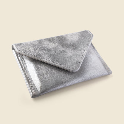Mini Envelope Wallet With RFID protection - Silver Glitter by CASUPO