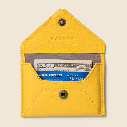 Mini Envelope Wallet With RFID protection - Sunny Yellow by CASUPO