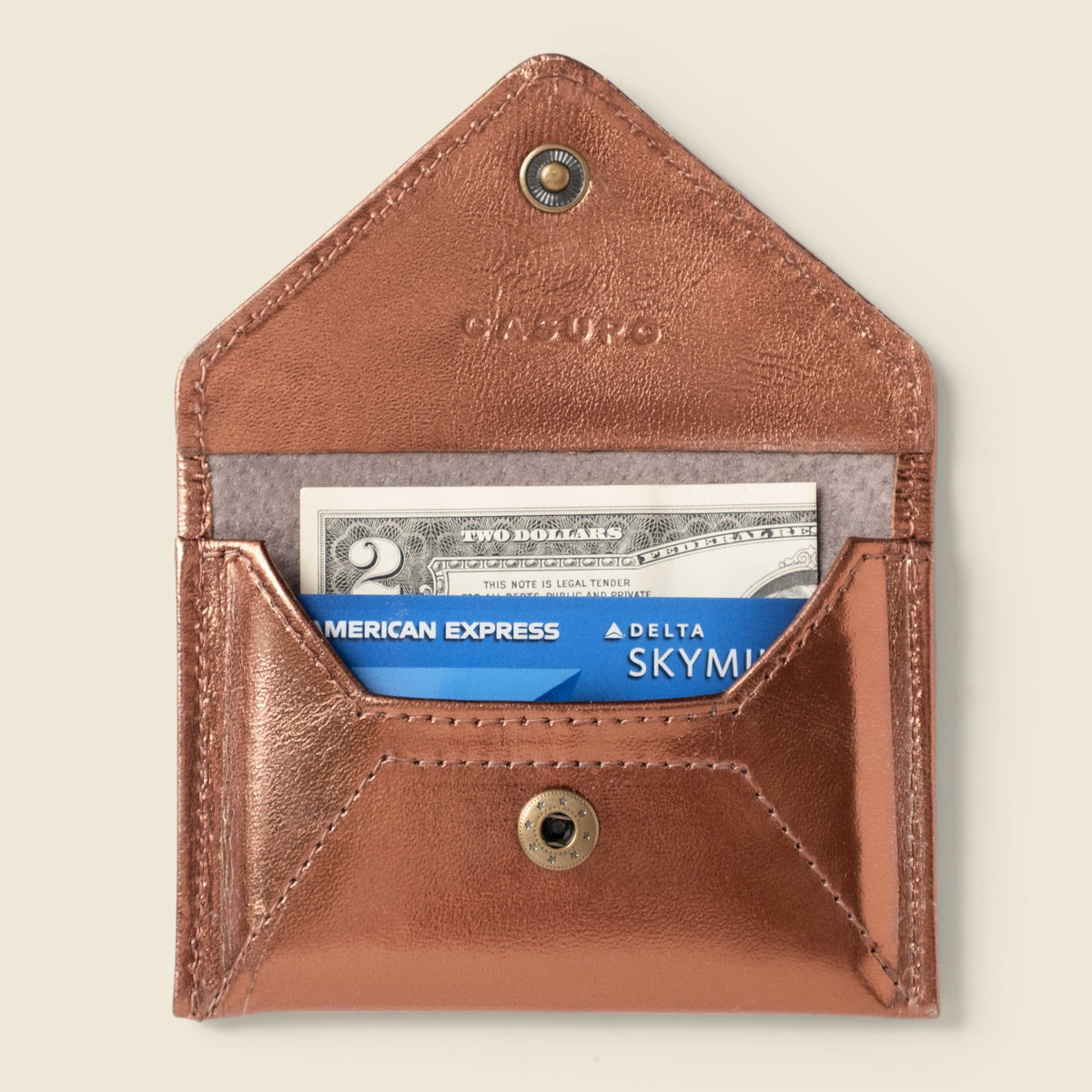 Mini Envelope Wallet With RFID protection - Bronze by CASUPO