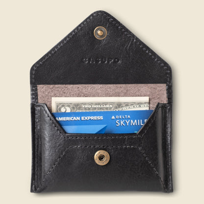 Mini Envelope Wallet with RFID Protection - Black by CASUPO