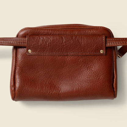 Leather Fanny Pack - Chocolate by CASUPO