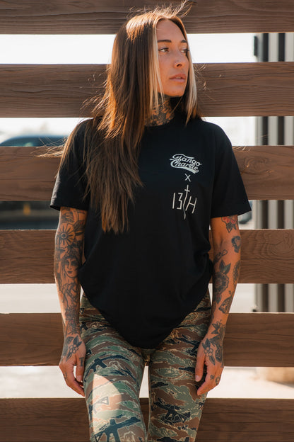 Lift Heavy. Pray Hard. - Black Tee by Tango Charlie Apparel