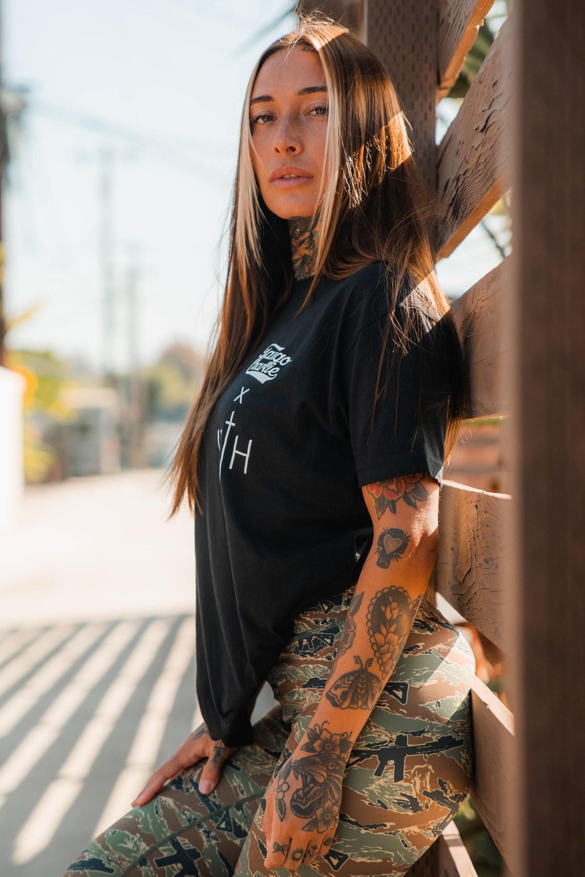 Lift Heavy. Pray Hard. - Black Tee by Tango Charlie Apparel